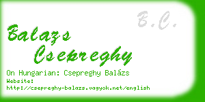 balazs csepreghy business card